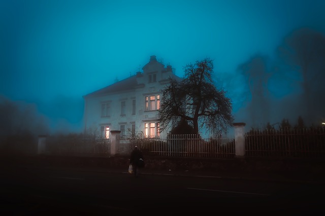 dům v mlze